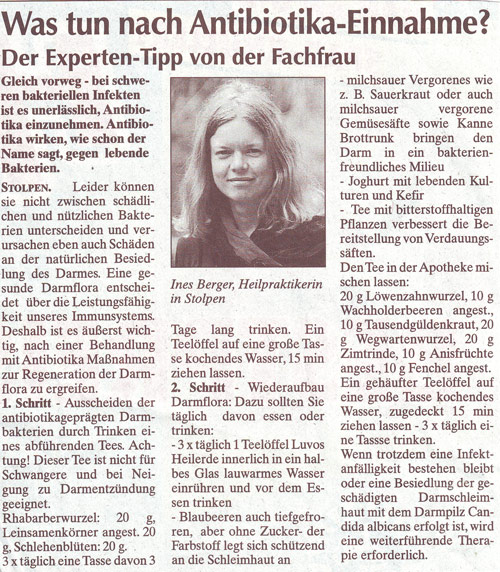Artikel zum Thema Antibiotika-Einnahme